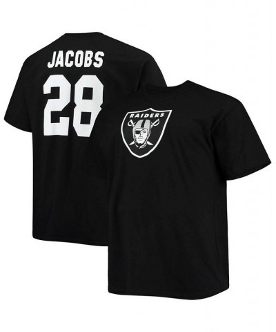 Men's Big and Tall Josh Jacobs Black Las Vegas Raiders Player Name Number T-shirt $21.31 T-Shirts