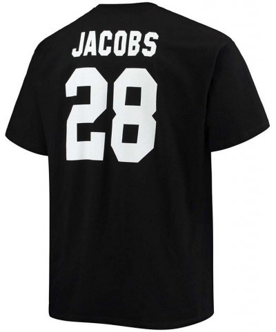 Men's Big and Tall Josh Jacobs Black Las Vegas Raiders Player Name Number T-shirt $21.31 T-Shirts