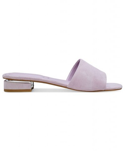 Cheleah Slip-On Block-Heel Slide Sandals Purple $49.05 Shoes