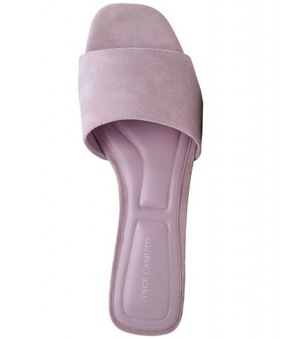 Cheleah Slip-On Block-Heel Slide Sandals Purple $49.05 Shoes