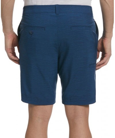 Men's Hybrid Plainweave Casual Stretch Shorts Blue $24.78 Shorts