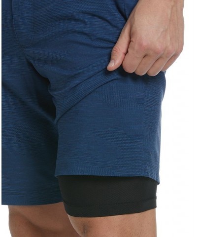 Men's Hybrid Plainweave Casual Stretch Shorts Blue $24.78 Shorts