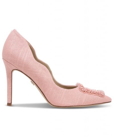 Women's Harriett Beaded-Buckle Pumps Pink $62.90 Shoes