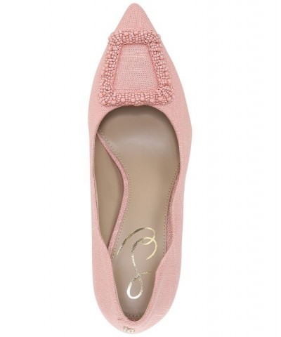 Women's Harriett Beaded-Buckle Pumps Pink $62.90 Shoes