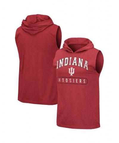 Men's Crimson Indiana Hoosiers Varsity Hoodie Tank Top $16.40 T-Shirts