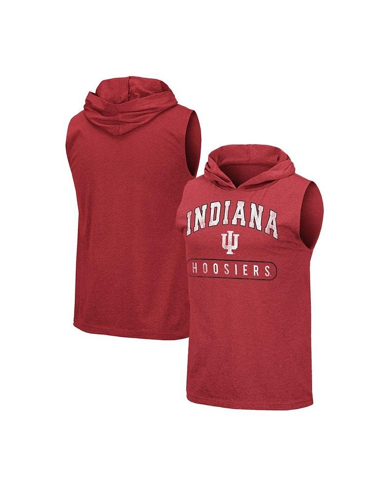 Men's Crimson Indiana Hoosiers Varsity Hoodie Tank Top $16.40 T-Shirts