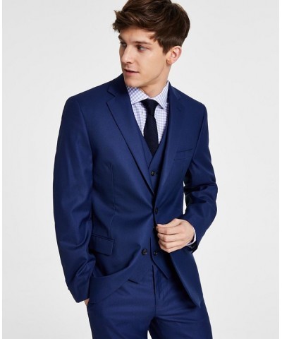 Men's Slim-Fit Stretch Solid Suit Jacket Blue $48.30 Suits