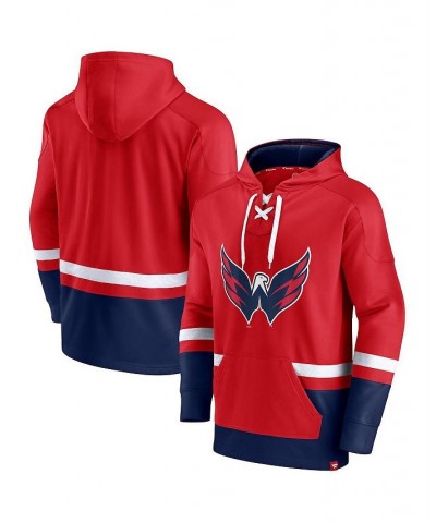 Men's Branded Red Washington Capitals Big and Tall First Battle Power Play Pullover Hoodie $42.30 Sweatshirt