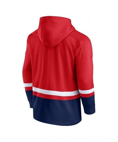 Men's Branded Red Washington Capitals Big and Tall First Battle Power Play Pullover Hoodie $42.30 Sweatshirt