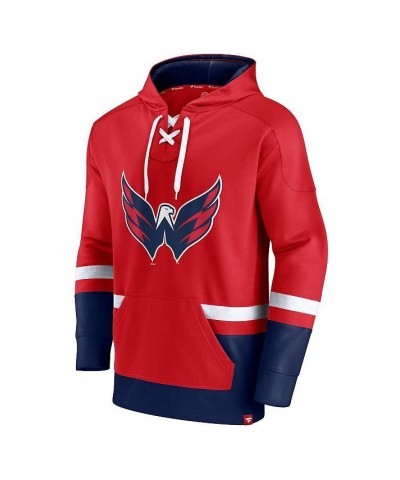 Men's Branded Red Washington Capitals Big and Tall First Battle Power Play Pullover Hoodie $42.30 Sweatshirt