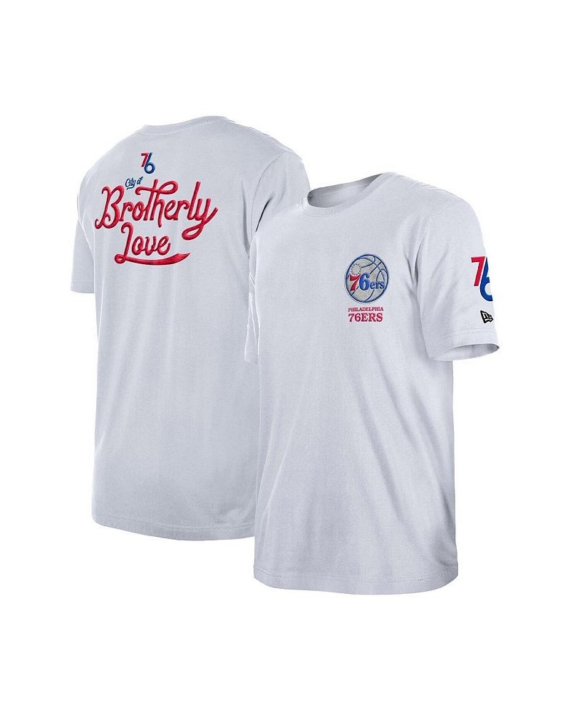 Men's White Philadelphia 76ers 2022/23 City Edition Elite Pack T-shirt $36.00 T-Shirts