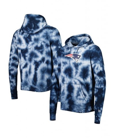 Men's Navy New England Patriots Team Tie-Dye Pullover Hoodie $32.76 Sweatshirt