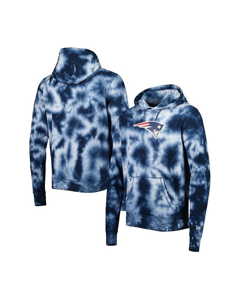 Men's Navy New England Patriots Team Tie-Dye Pullover Hoodie $32.76 Sweatshirt