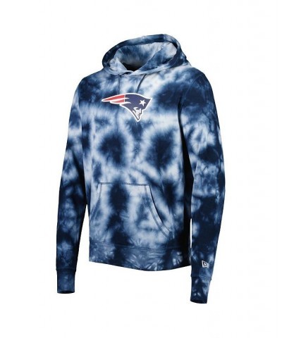 Men's Navy New England Patriots Team Tie-Dye Pullover Hoodie $32.76 Sweatshirt