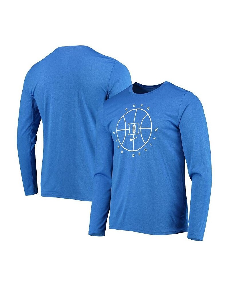 Men's Royal Duke Blue Devils Basketball Icon Legend Performance Long Sleeve T-shirt $23.64 T-Shirts