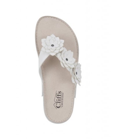 Women's Hot Spot Thong Comfort Sandal White $27.60 Shoes