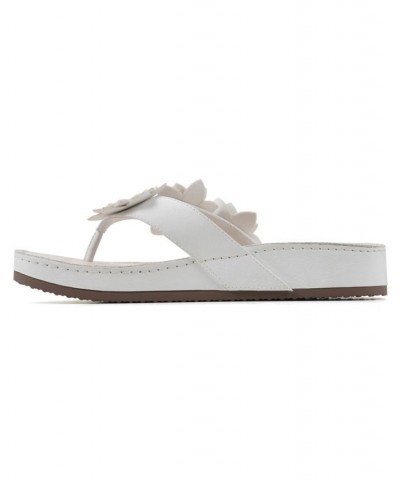 Women's Hot Spot Thong Comfort Sandal White $27.60 Shoes