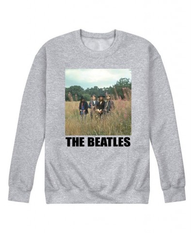 Men's The Beatles Battle Field Fleece Sweatshirt Gray $31.89 Sweatshirt
