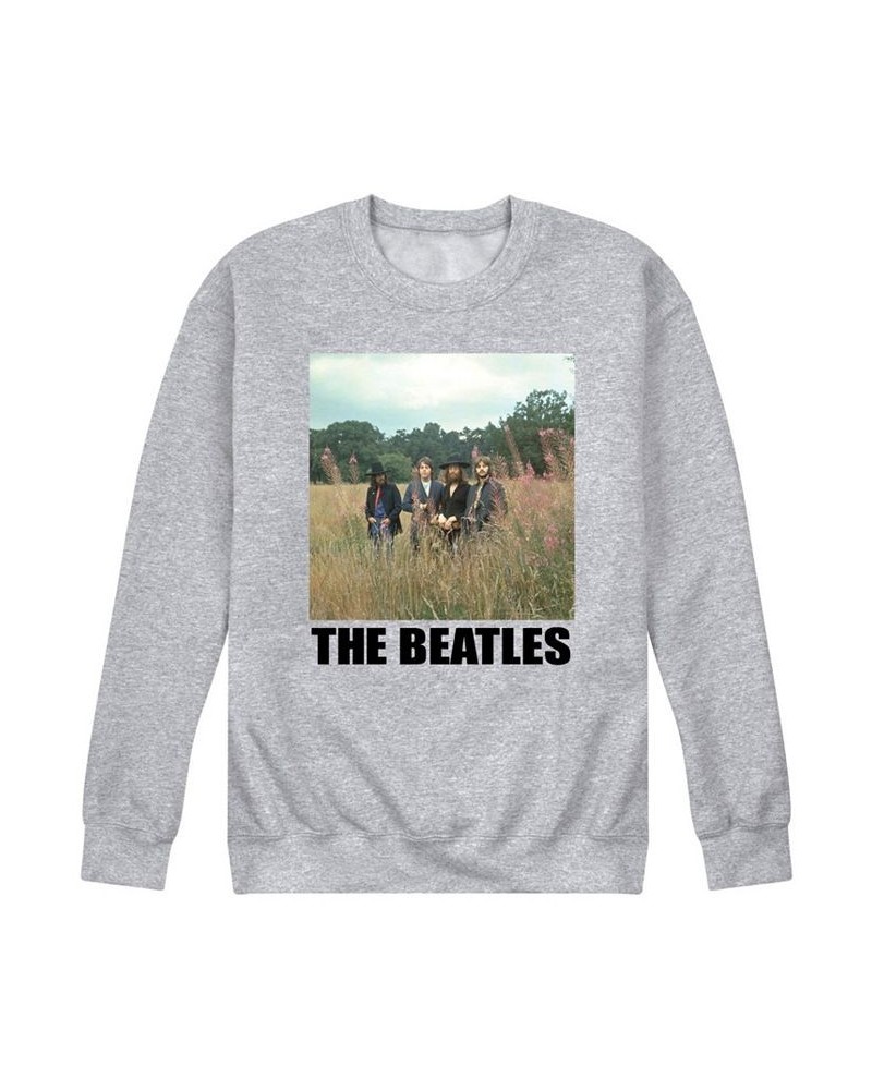 Men's The Beatles Battle Field Fleece Sweatshirt Gray $31.89 Sweatshirt