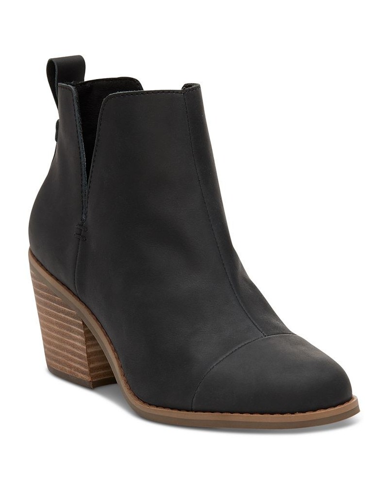 Women's Everly Cutout Block-Heel Booties Black $56.76 Shoes