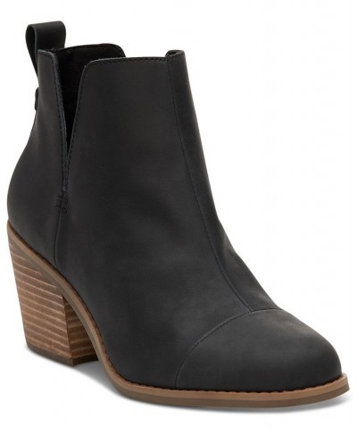 Women's Everly Cutout Block-Heel Booties Black $56.76 Shoes