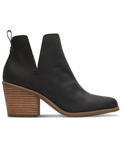 Women's Everly Cutout Block-Heel Booties Black $56.76 Shoes