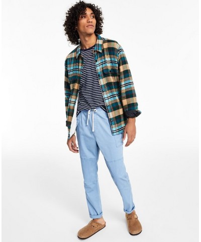 Men's Hardy Plaid Flannel Shirt Jacket Blue $15.71 Shirts