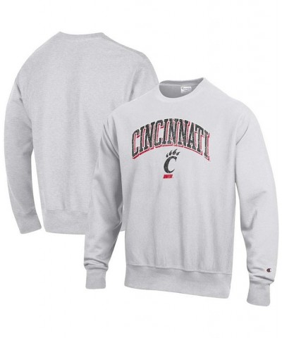 Men's Gray Cincinnati Bearcats Arch Over Logo Reverse Weave Pullover Sweatshirt $45.89 Sweatshirt