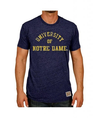 Men's Heather Navy Notre Dame Fighting Irish Vintage-Like University Tri-Blend T-shirt $19.35 T-Shirts