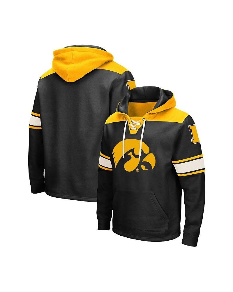 Men's Black Iowa Hawkeyes 2.0 Lace-Up Pullover Hoodie $38.24 Sweatshirt