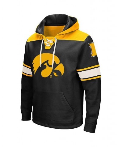 Men's Black Iowa Hawkeyes 2.0 Lace-Up Pullover Hoodie $38.24 Sweatshirt