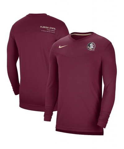 Men's Garnet Florida State Seminoles 2022 Coach Performance Long Sleeve V-Neck T-shirt $33.79 T-Shirts