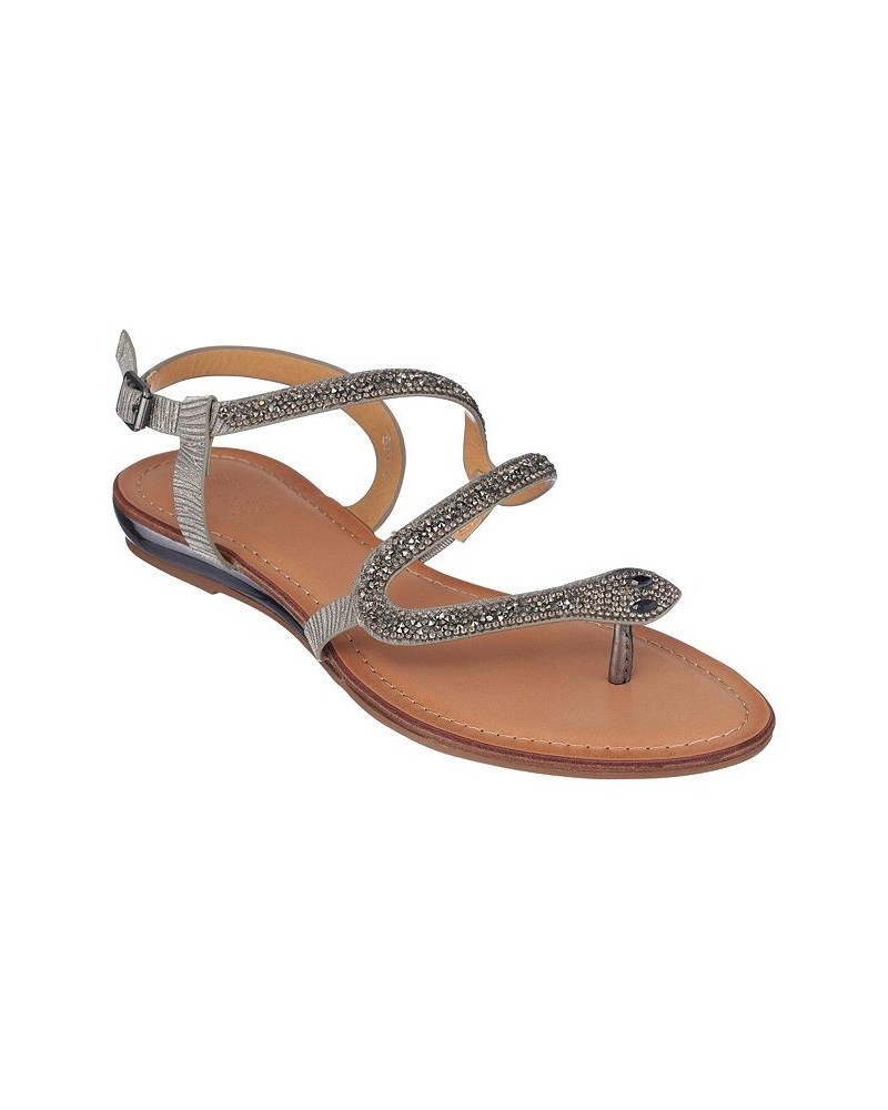 Women's Sky Flat Sandals Black $31.50 Shoes