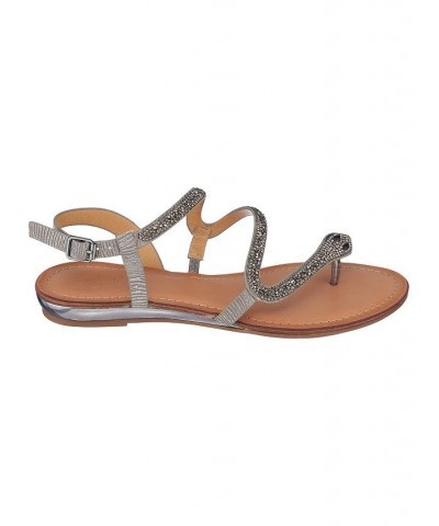 Women's Sky Flat Sandals Black $31.50 Shoes