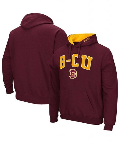 Men's Maroon Bethune-Cookman Wildcats Arch & Logo Pullover Hoodie $31.19 Sweatshirt