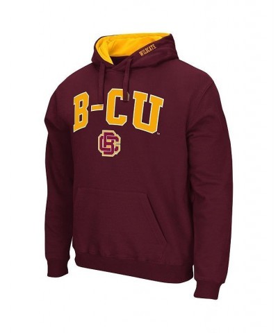 Men's Maroon Bethune-Cookman Wildcats Arch & Logo Pullover Hoodie $31.19 Sweatshirt