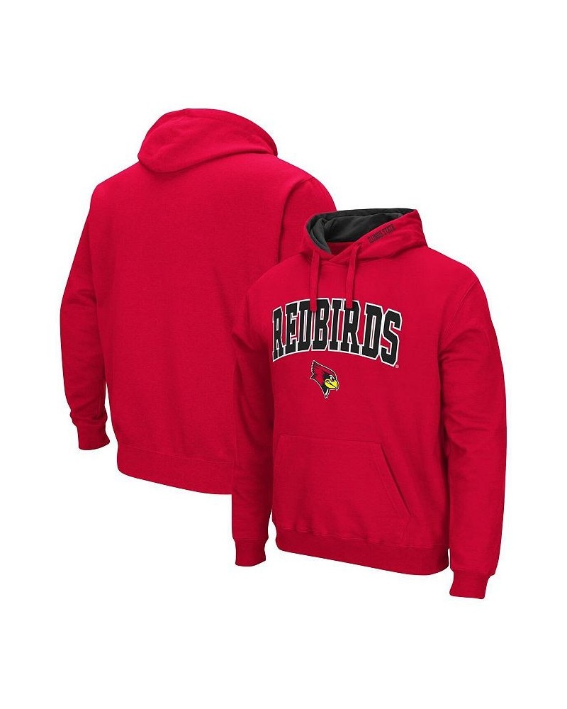 Men's Red Illinois State Redbirds Arch and Logo Pullover Hoodie $28.04 Sweatshirt