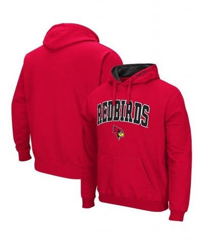 Men's Red Illinois State Redbirds Arch and Logo Pullover Hoodie $28.04 Sweatshirt