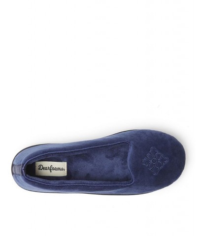 Women's Rebecca Microfiber Velour Closed Back Clog Slippers PD06 $24.38 Shoes