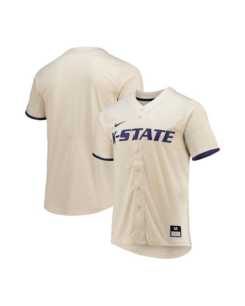 Men's Natural Kansas State Wildcats Replica Baseball Jersey $53.99 Jersey