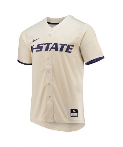 Men's Natural Kansas State Wildcats Replica Baseball Jersey $53.99 Jersey