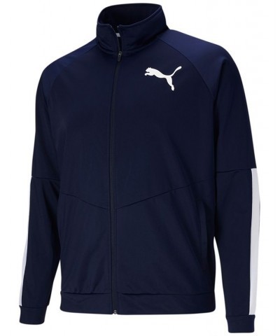 Men's Contrast Zip-Front Track Jacket PD02 $24.75 Jackets