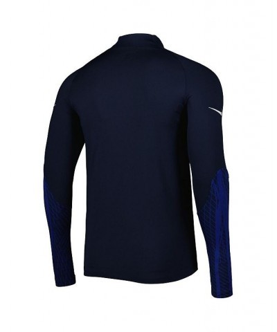 Men's Navy USMNT Strike Drill Performance Raglan Quarter-Zip Long Sleeve Top $33.60 Sweatshirt