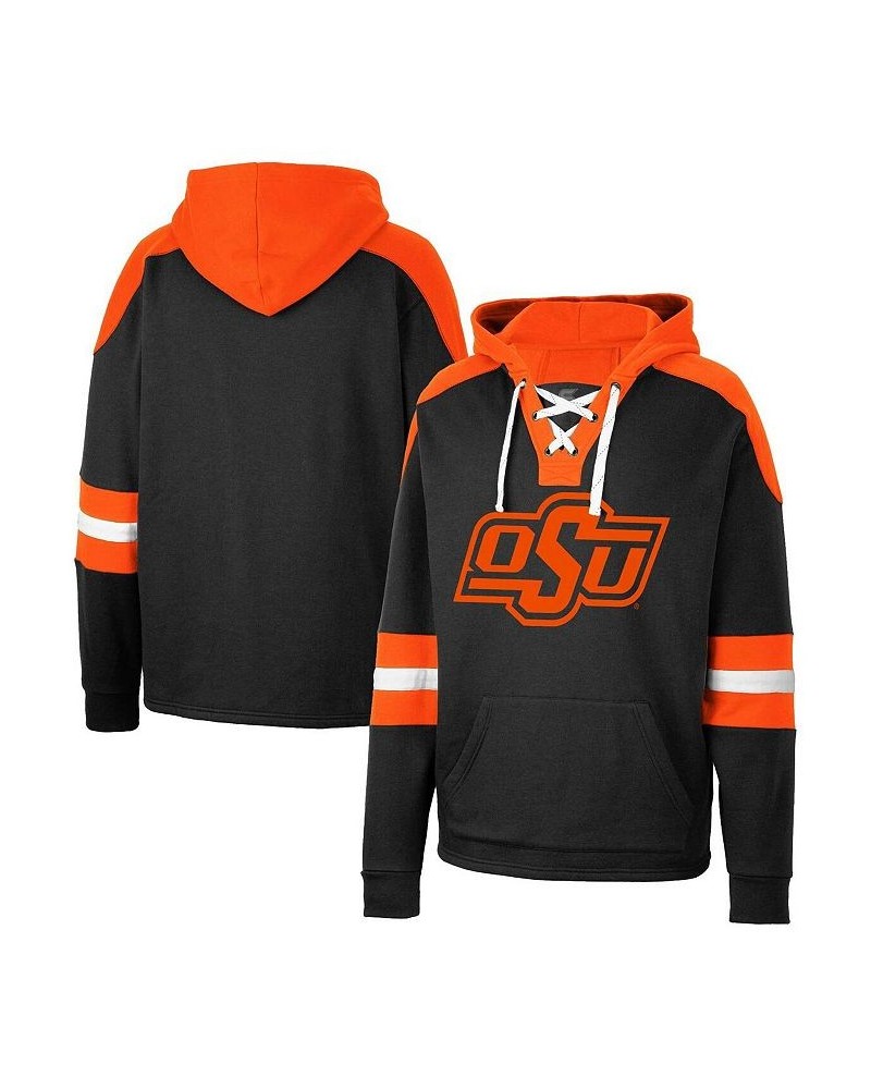 Men's Black Oklahoma State Cowboys Lace-Up 4.0 Pullover Hoodie $38.99 Sweatshirt