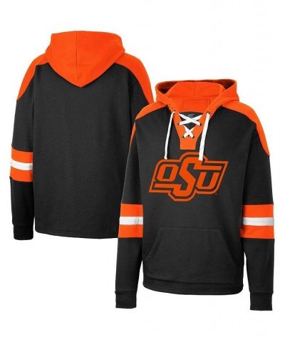 Men's Black Oklahoma State Cowboys Lace-Up 4.0 Pullover Hoodie $38.99 Sweatshirt