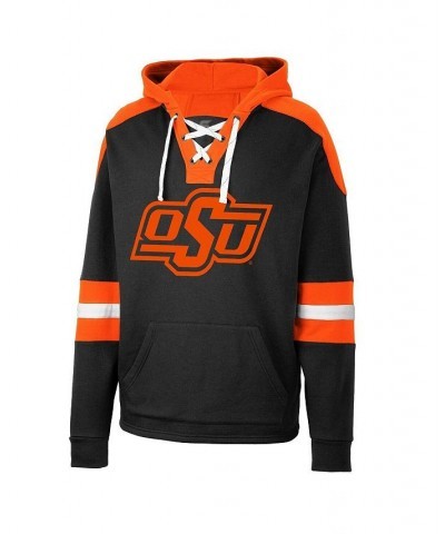 Men's Black Oklahoma State Cowboys Lace-Up 4.0 Pullover Hoodie $38.99 Sweatshirt