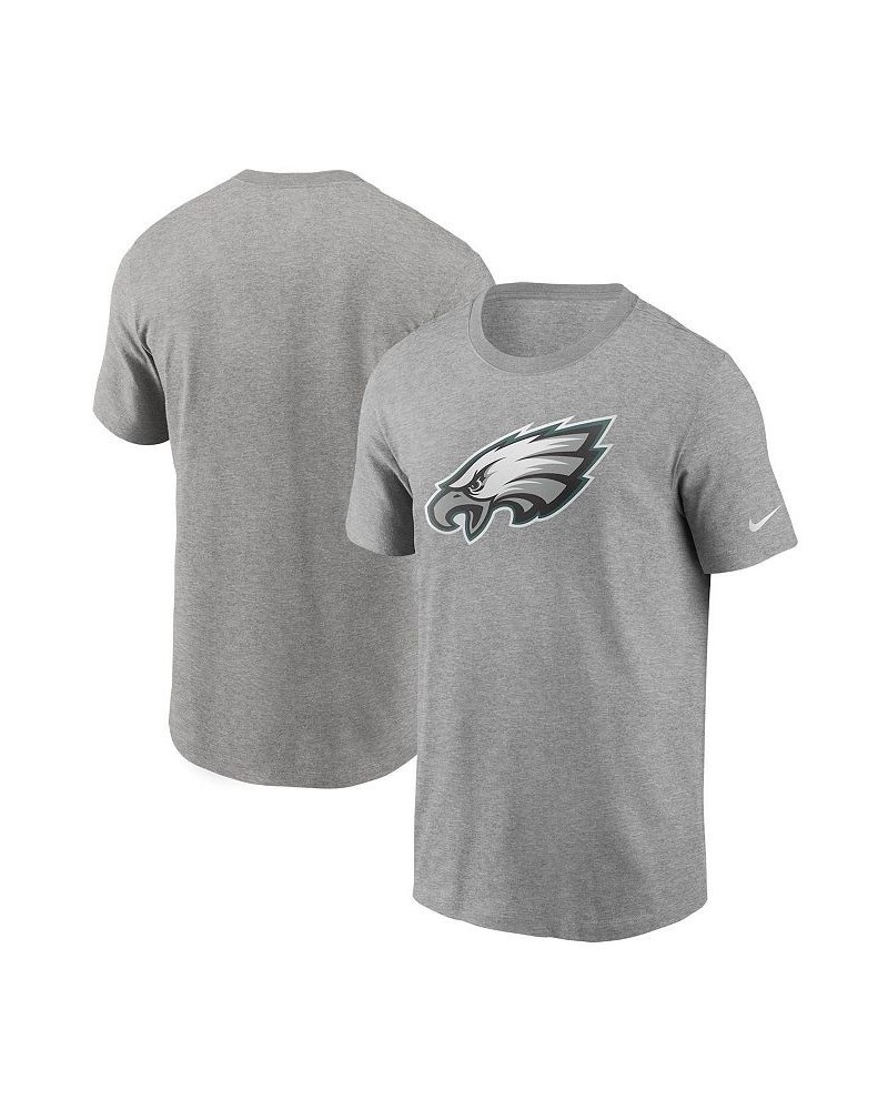 Men's Heathered Gray Philadelphia Eagles Primary Logo T-shirt $18.45 T-Shirts