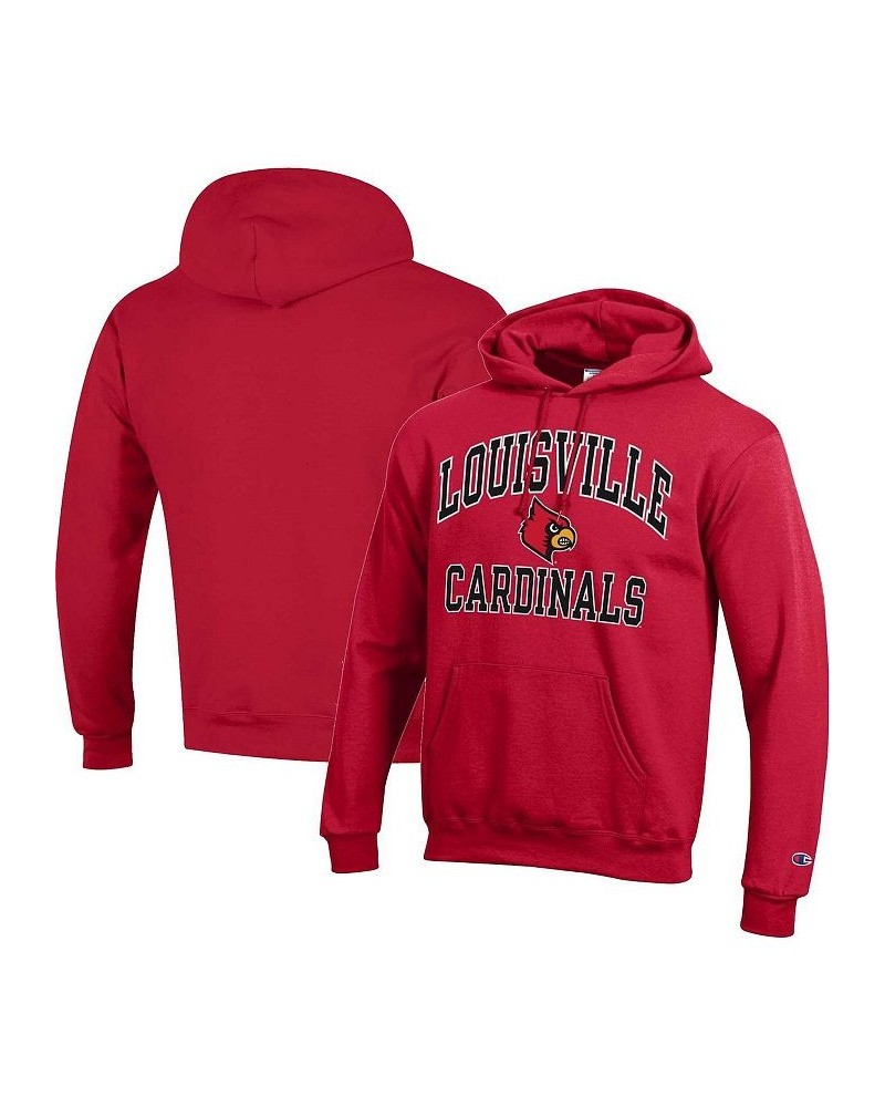 Men's Red Louisville Cardinals High Motor Pullover Hoodie $31.50 Sweatshirt