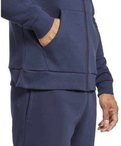 Men's Identity Fleece Chest Logo Full-Zip Hoodie Blue $29.70 Sweatshirt