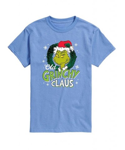 Men's Dr. Seuss The Grinchy Claus Graphic T-shirt Blue $17.50 T-Shirts